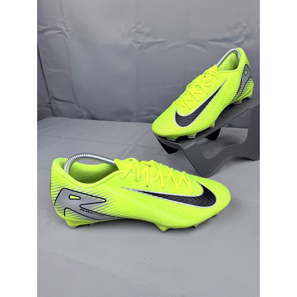 Nike Mercurial Air Zoom Soccer Cleats Volt Black Silver FQ8374-700 Mens 8.5